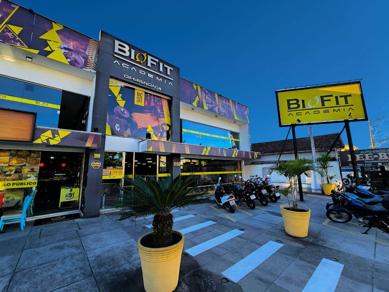 Fachada da Biofit Academia Independência, matriz em Taubaté