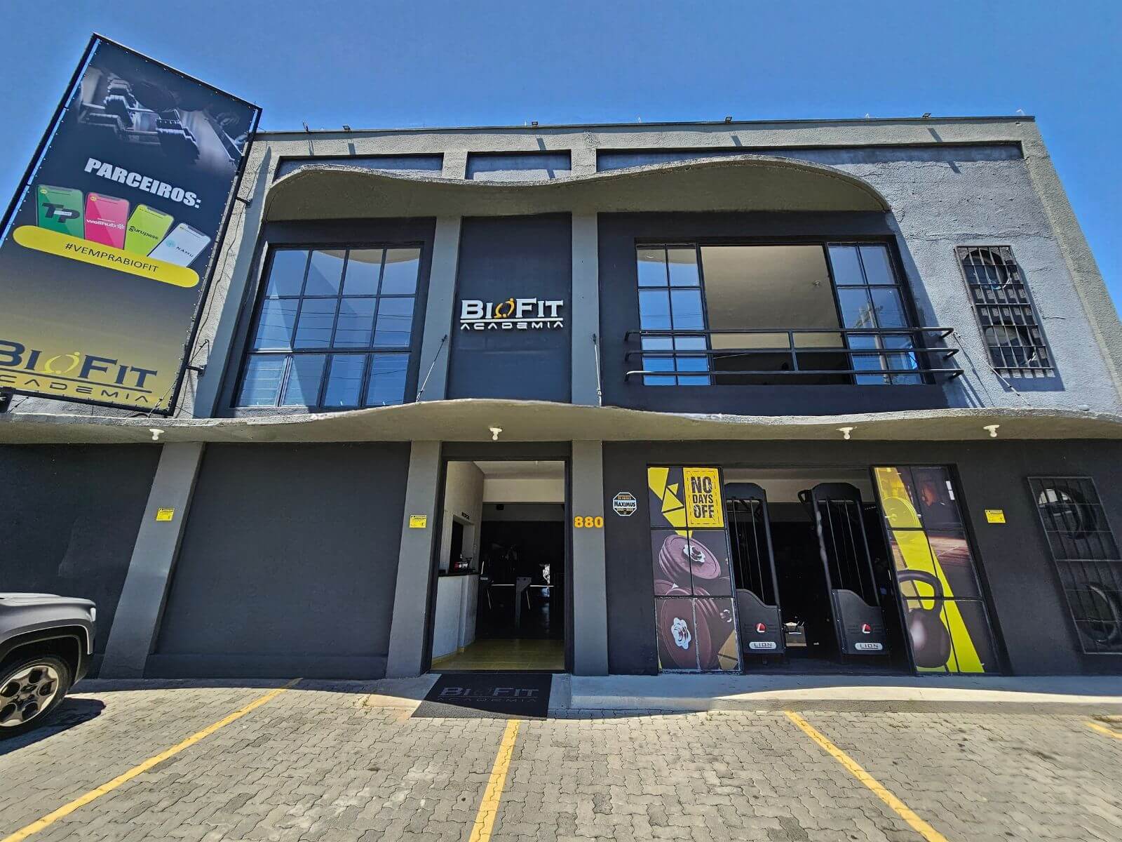 Fachada da Biofit Academia Vila São José em Taubaté